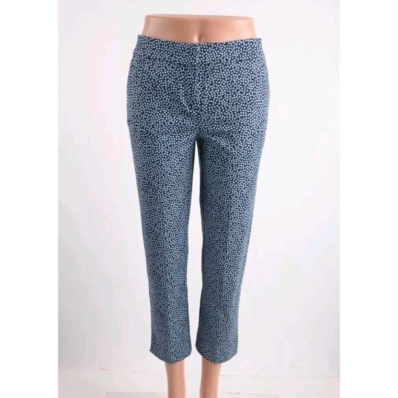 Boden Womens Pants 8 Richmond Ankle Pants Straight leg Blue Polka Dot - Picture 2 of 7